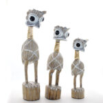 Ahşap 3'lü Emu Kuşu Seti