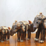 Ahşap 3'lü Fil Seti