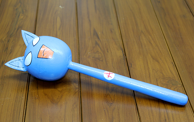 Ahşap Kedili Marakas Tekli Model 1