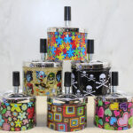 Metal Renkli Basmalı Küllük Yuvarlak