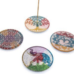 Obsidian Taşı Yuvarlak Tütsülük