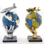 Polyester Uçaklı Dünya Küre