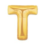 Altın Sarısı Folyo T Harfi Balon 1 Metre