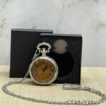 Özel Kutulu Camlı Gümüş Köstekli Saat