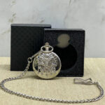Özel Kutulu Osmanlı Devlet Arması Gümüş Köstekli Saat