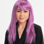 Rose Pembe Düz Kesim Peruk