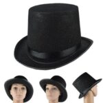 Yetişkin Boy Siyah Renk Keçe Sihirbaz Fötr Şapka
