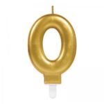 0 Rakamı Mum Gold Renk