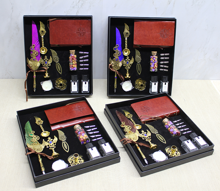 Deri Defterli Divit Hokka Ve Mühür Seti Model 2