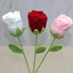 El Örgüsü Tekli Gül Gonca