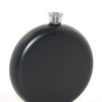 Paslanmaz Çelik Yuvarlak 8 Oz Tekli Matara Siyah Renk