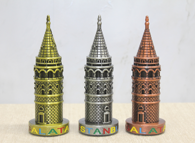 13 cm Metal Galata Kulesi