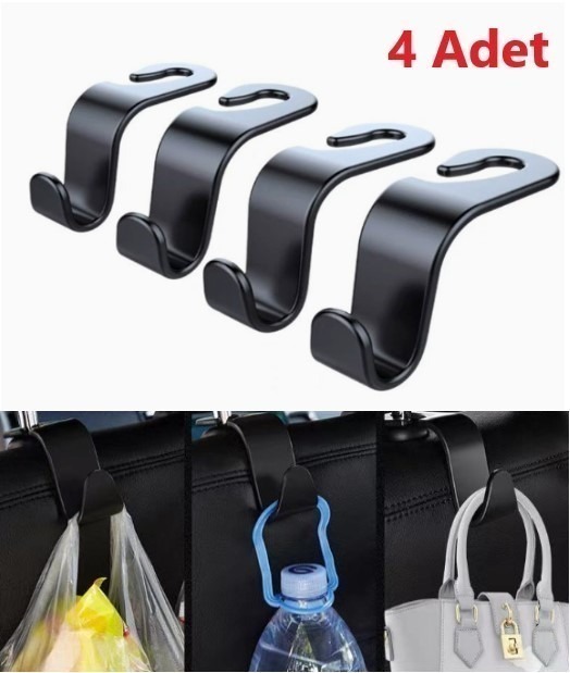 4 Adet Araba Koltuk Arkası Askı