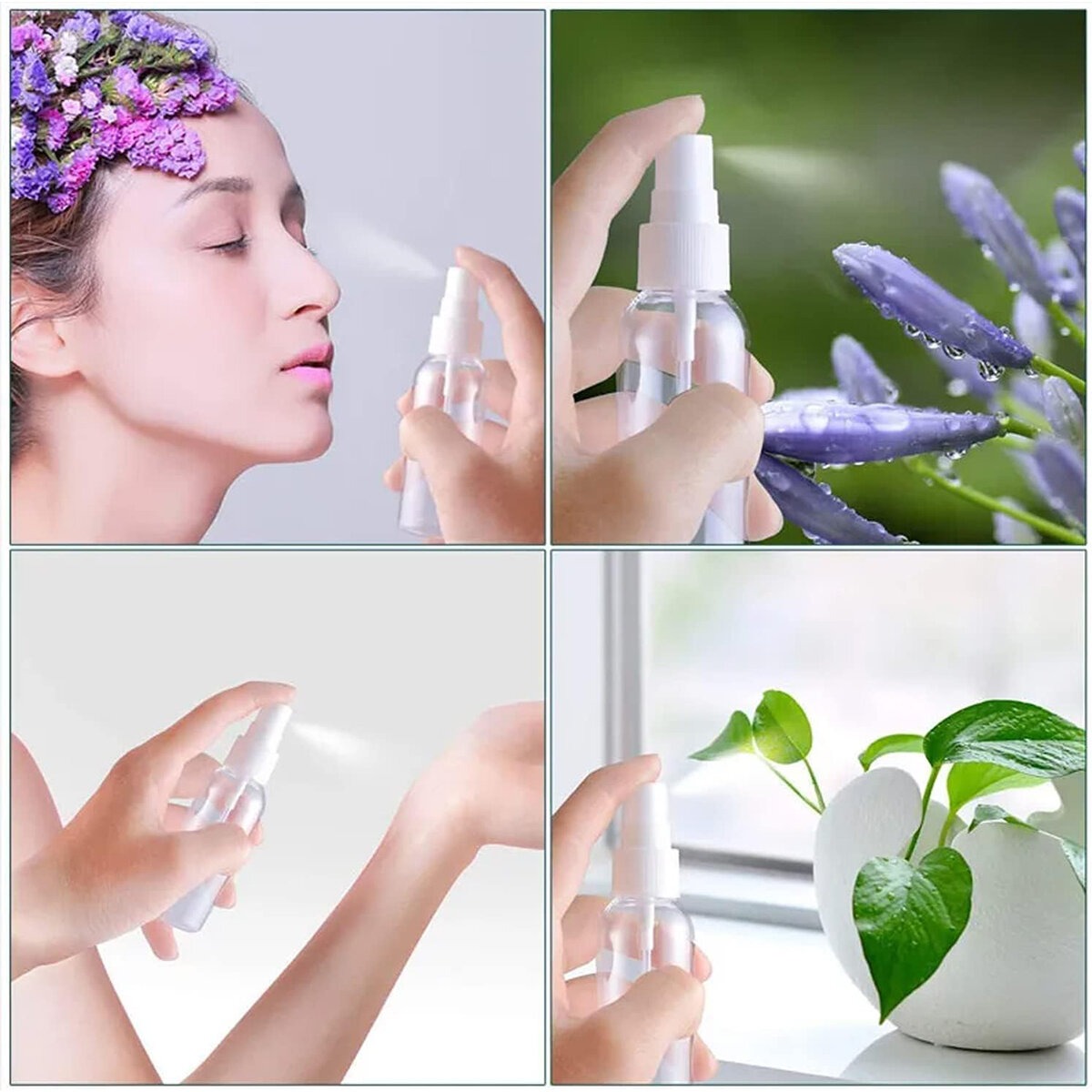 Boş Sprey Şişesi - 100 ml - Plastik - Şeffaf - Görsel 2