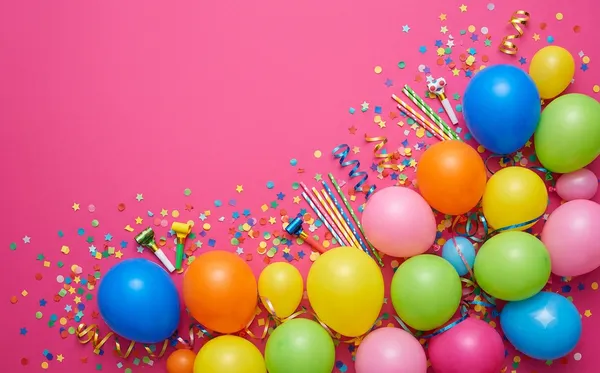 Gemini_Generated_Image_a3ryqpa3ryqpa3ry Pembe zeminde renkli parti balonları
