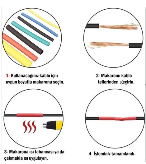 Kablo Koruyucu Makaron Seti 560 Parça - Görsel 2