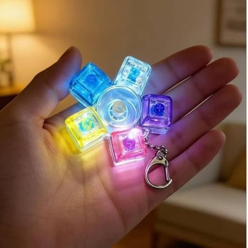 Mekanik Switch Klavye Stres Çarkı - Renkli Tuşlu Fidget Oyuncak - Görsel 2