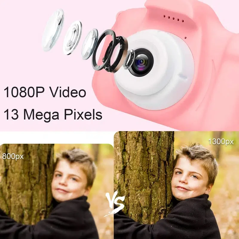 Mini Kamera Fotoğraf Makinesi Pembe - Görsel 2