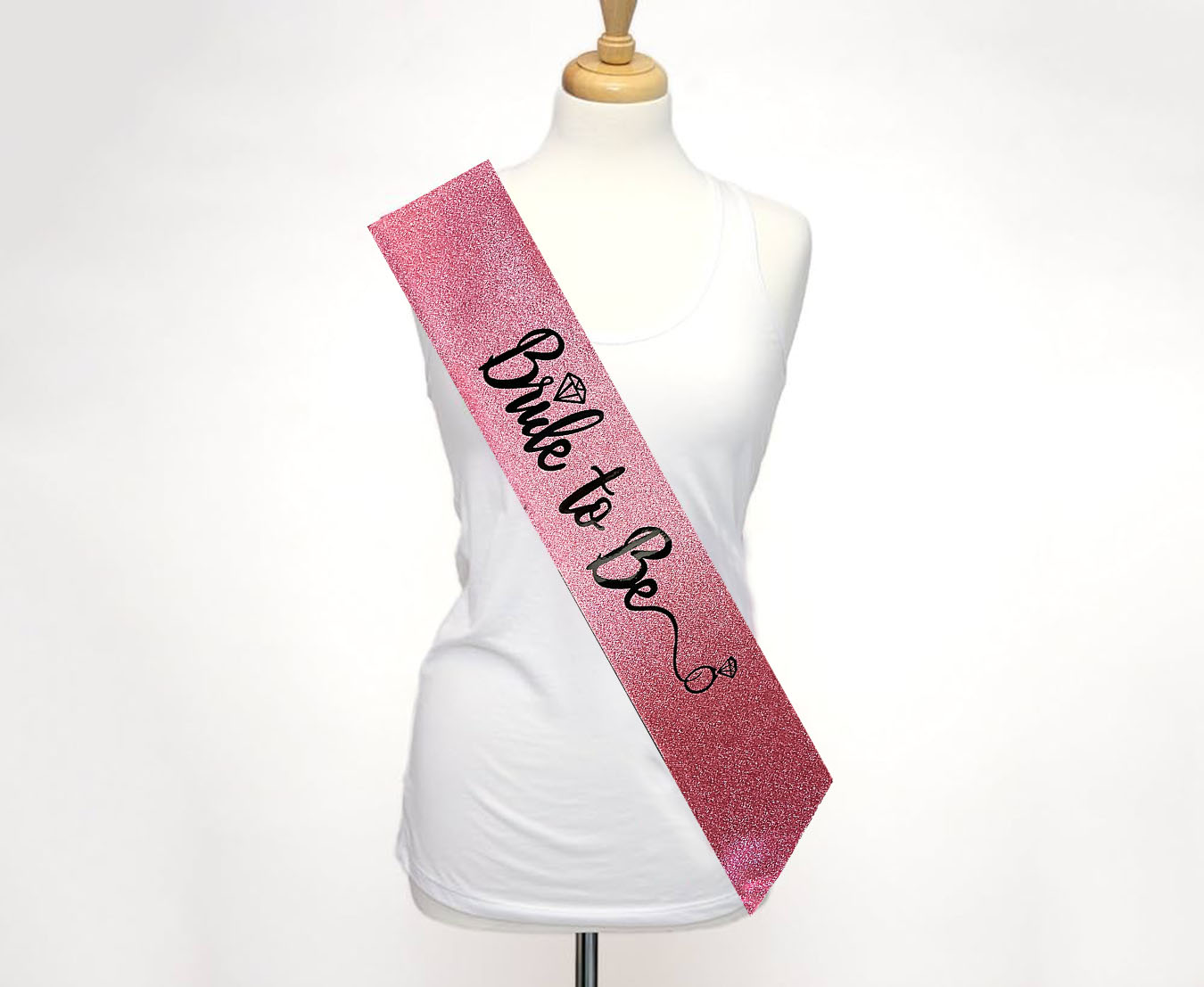 Pembe Siyah Alyanslı Bride To Be Kuşak Kemer - Görsel 2
