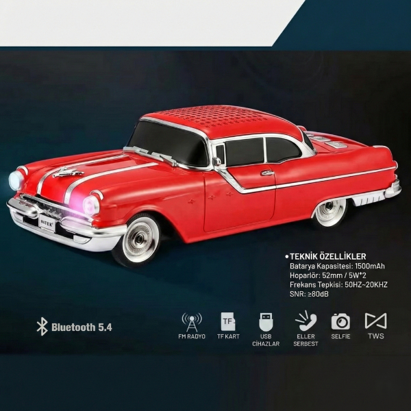 Pontiac Klasik Araba Tasarımlı Bluetooth Hoparlör - Görsel 2