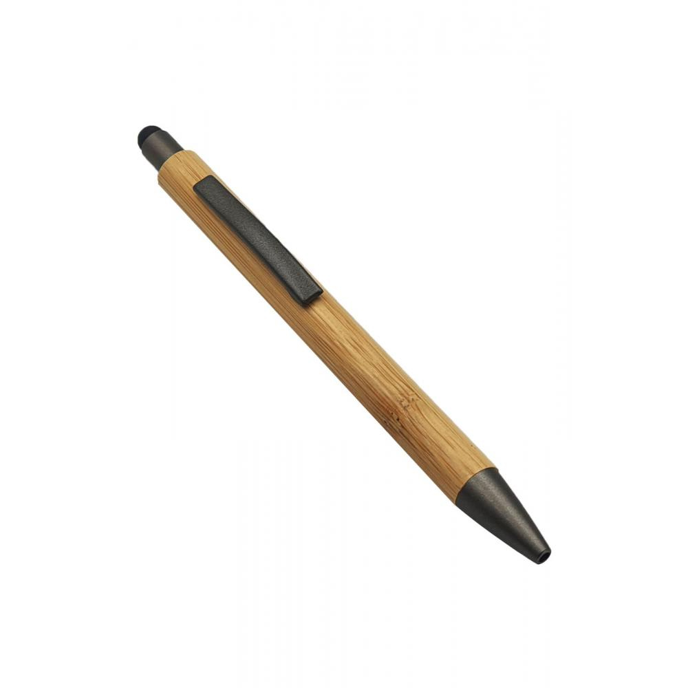 Touchpen Tükenmez Kalem - Dokunmatik Ekran Uyumlu - Bambu - Görsel 2