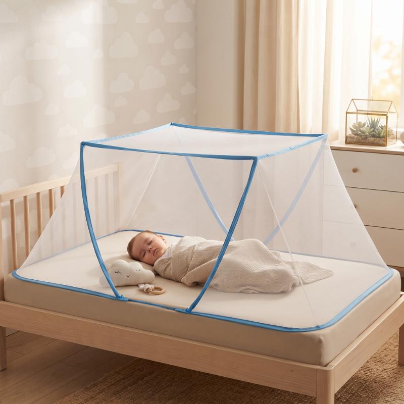 Portatif Bebek ve Çocuk Sinek Koruyucu Cibinlik Tül (50x125 cm) – Katlanabilir Beşik ve Yatak Tülü